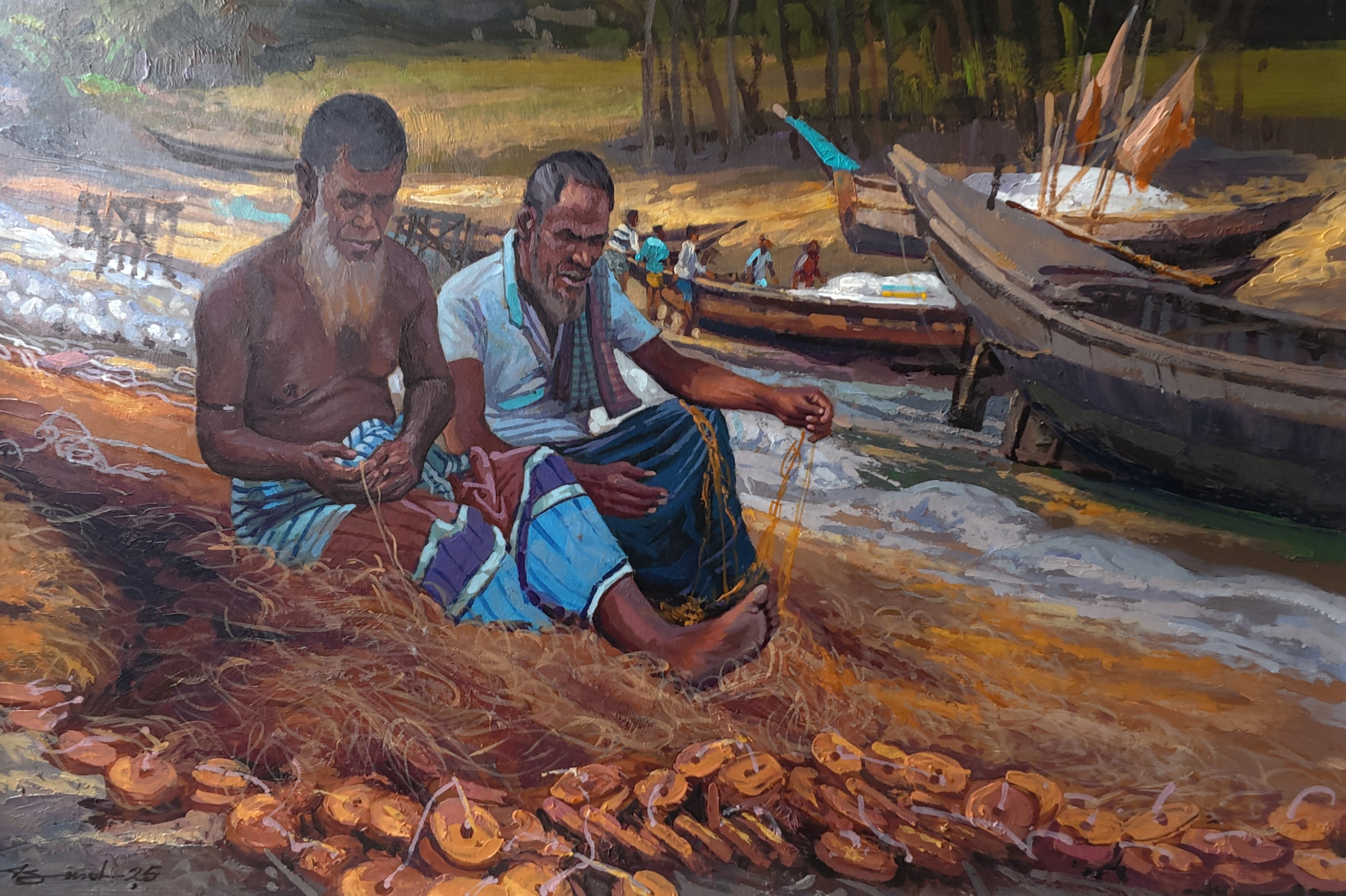 River Boats at Sunset